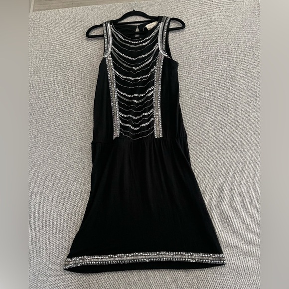 Nicole Miller Black Sleeveless Sheath Mini Dress - Picture 3 of 16